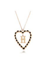 Calliope Alphabet Heart Necklace in Letter H