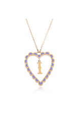 Calliope Alphabet Heart Necklace in Letter I