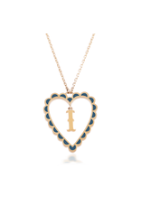 Calliope Alphabet Heart Necklace in Letter I