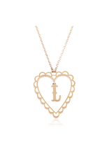 Calliope Alphabet Heart Necklace in Letter L