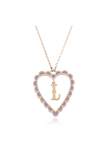 Calliope Alphabet Heart Necklace in Letter L