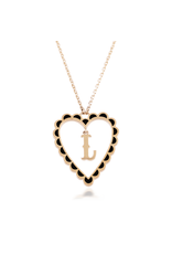 Calliope Alphabet Heart Necklace in Letter L