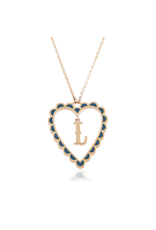 Calliope Alphabet Heart Necklace in Letter L