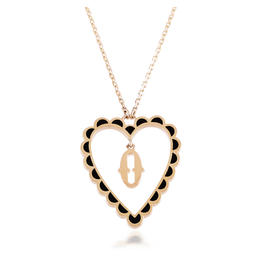 Calliope Alphabet Heart Necklace in Letter O