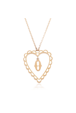 Calliope Alphabet Heart Necklace in Letter O