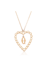 Calliope Alphabet Heart Necklace in Letter Q