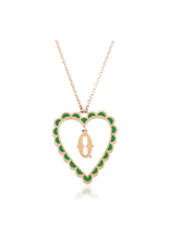 Calliope Alphabet Heart Necklace in Letter Q