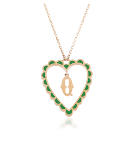 Calliope Alphabet Heart Necklace in Letter Q