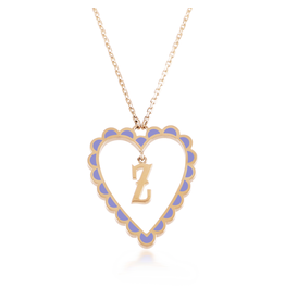 Calliope Alphabet Heart Necklace in Letter Z