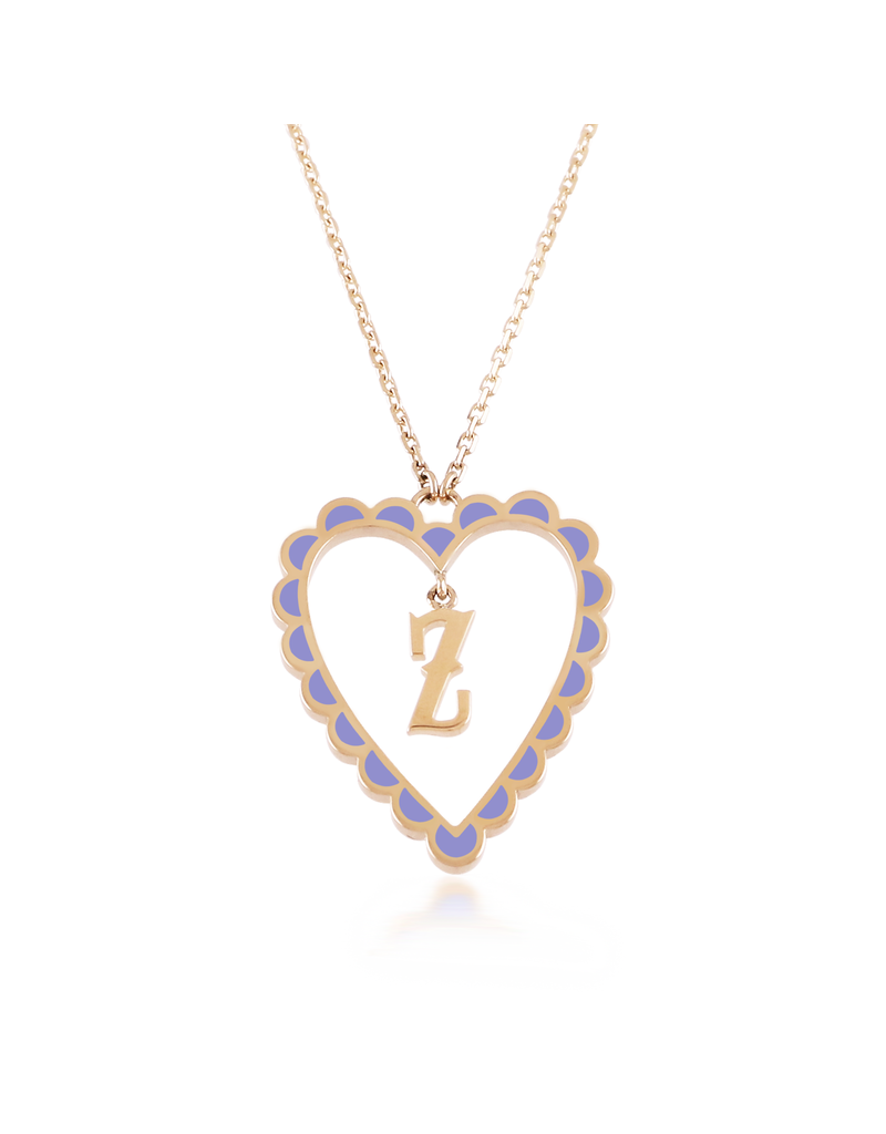 Calliope Alphabet Heart Necklace in Letter Z