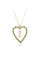 Calliope Alphabet Heart Necklace in Letter Z