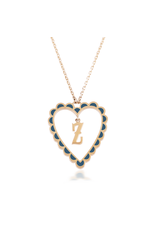 Calliope Alphabet Heart Necklace in Letter Z