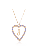 Calliope Alphabet Heart Necklace in Letter J