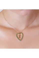 Calliope Alphabet Heart Necklace in Letter X