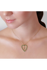 Calliope Alphabet Heart Necklace in Letter X