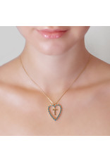 Calliope Alphabet Heart Necklace in Letter T