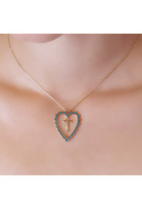 Calliope Alphabet Heart Necklace in Letter T