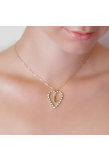 Calliope Alphabet Heart Necklace in Letter L