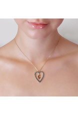 Calliope Alphabet Heart Necklace in Letter H