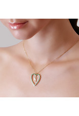 Calliope Alphabet  Heart Necklace  in Letter M