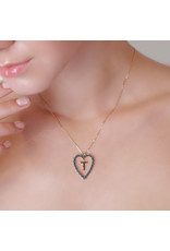 Calliope Alphabet Heart Necklace in Letter S