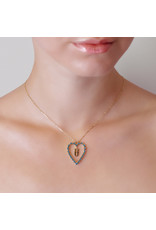 Calliope Alphabet Heart Necklace in Letter S