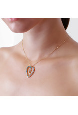 Calliope Alphabet Heart Necklace in Letter U