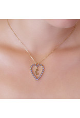 Calliope Alphabet Heart Necklace in Letter A