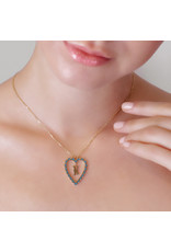 Calliope Alphabet Heart Necklace in Letter K