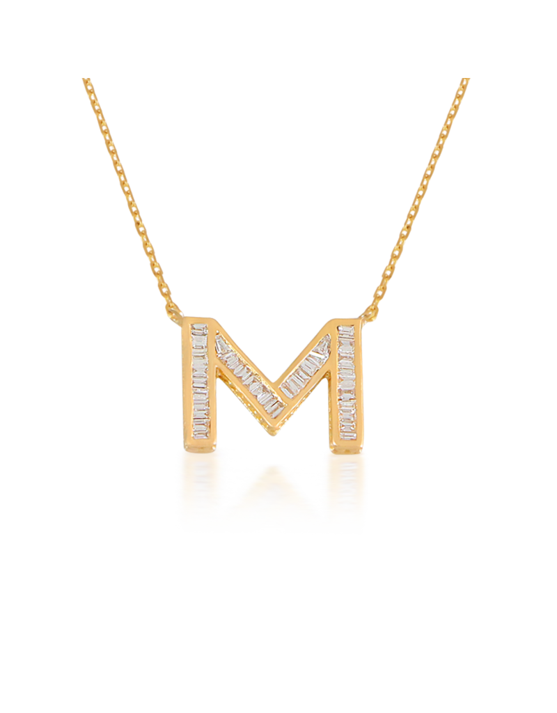 Spell My Love Necklace in Letter M