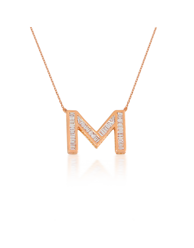 Spell My Love Necklace in Letter M