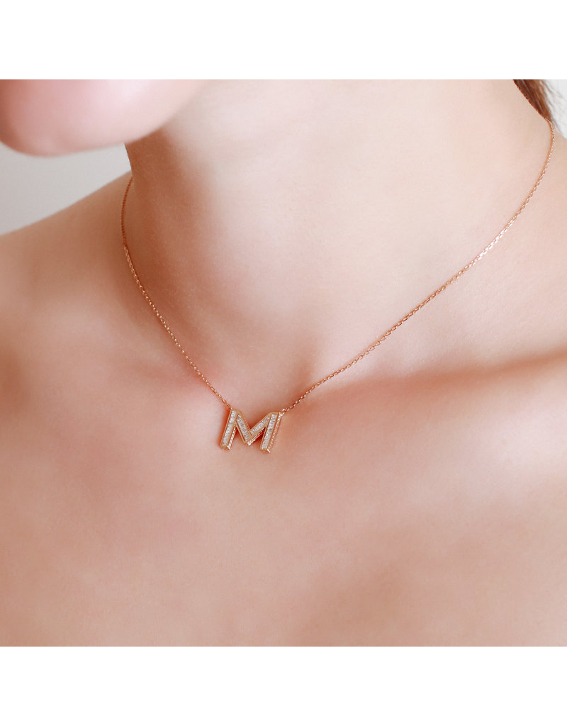 Spell My Love Necklace in Letter M