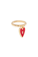 SKJ Calliope Love Lock Ring in Red