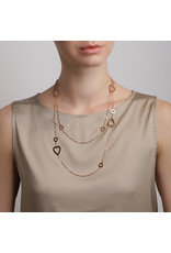 Calliope Long Heart Necklace in Full Gold