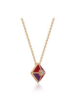 Calliope Harlequin Star Motif Necklace in Scarlet