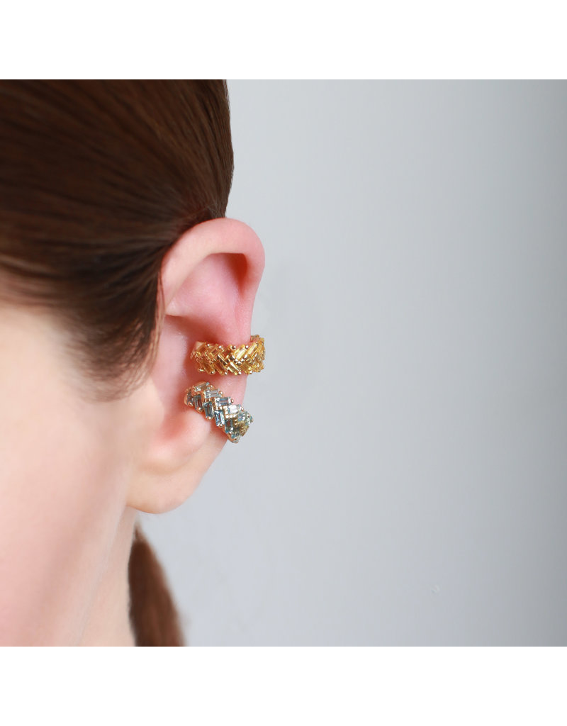 Shanhan Chevron Ear Cuff in Blue Lotus