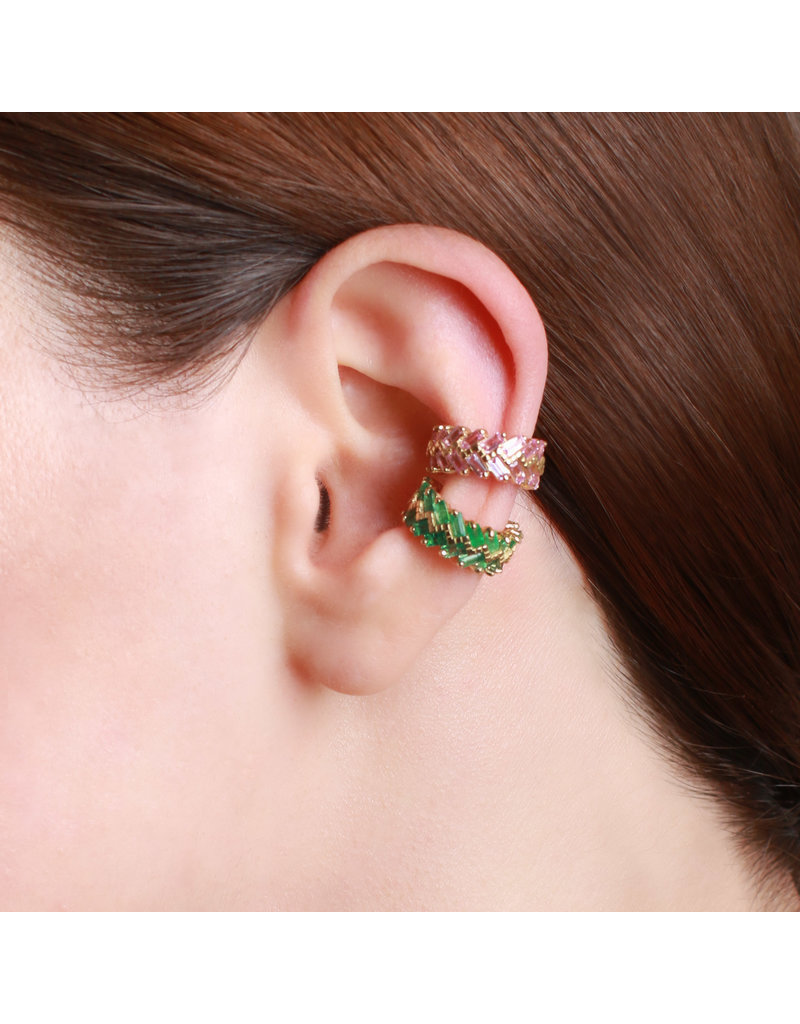 Shanhan Chevron Ear Cuff in Cherry Blossom