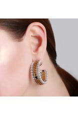 Calliope Maze Ear Hoops in Yellow Gold