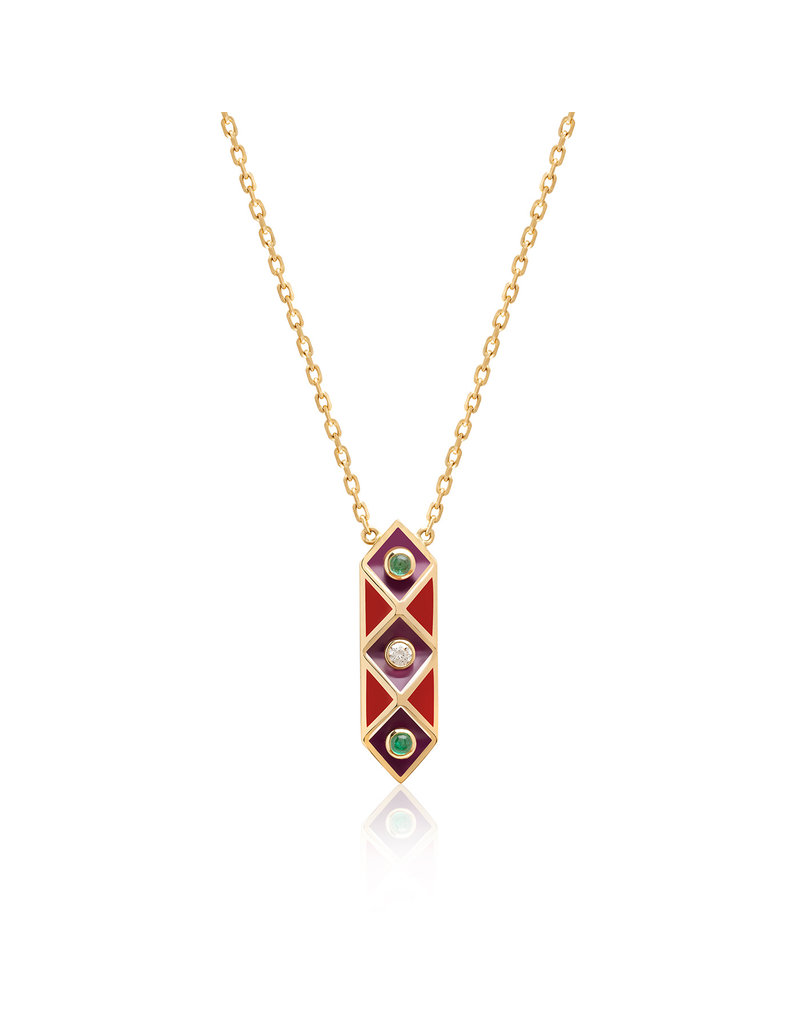 Calliope Harlequin Star Necklace in Scarlet (Limited Edition)