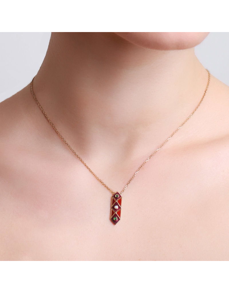 Calliope Harlequin Star Necklace in Scarlet (Limited Edition)