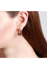 Calliope Harlequin Star Hoop Earrings in Scarlet (Limited Edition)