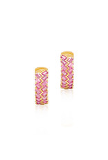 Shanhan Chevron Mini Hoop Earrings in Cherry Blossom