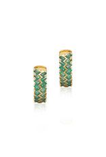 Shanhan Chevron Mini Hoop Earrings in Bonsai