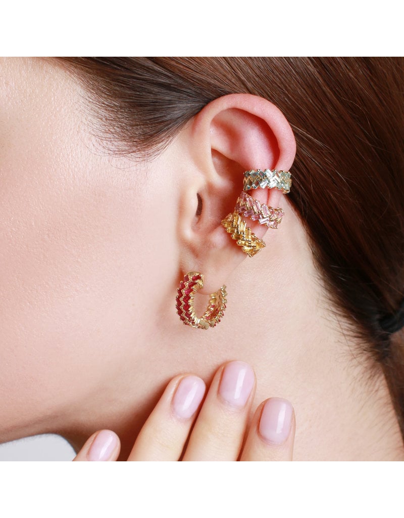 Shanhan Chevron Ear Cuff in Cherry Blossom