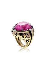 Feline Round Tourmaline  Ring