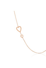 Calliope Long Heart Necklace in Full Gold