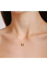 Spell My Love Mini Necklace Letter H in Yellow Gold