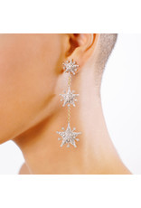 Starflake 3-Star Drop Dangle Solo Earring