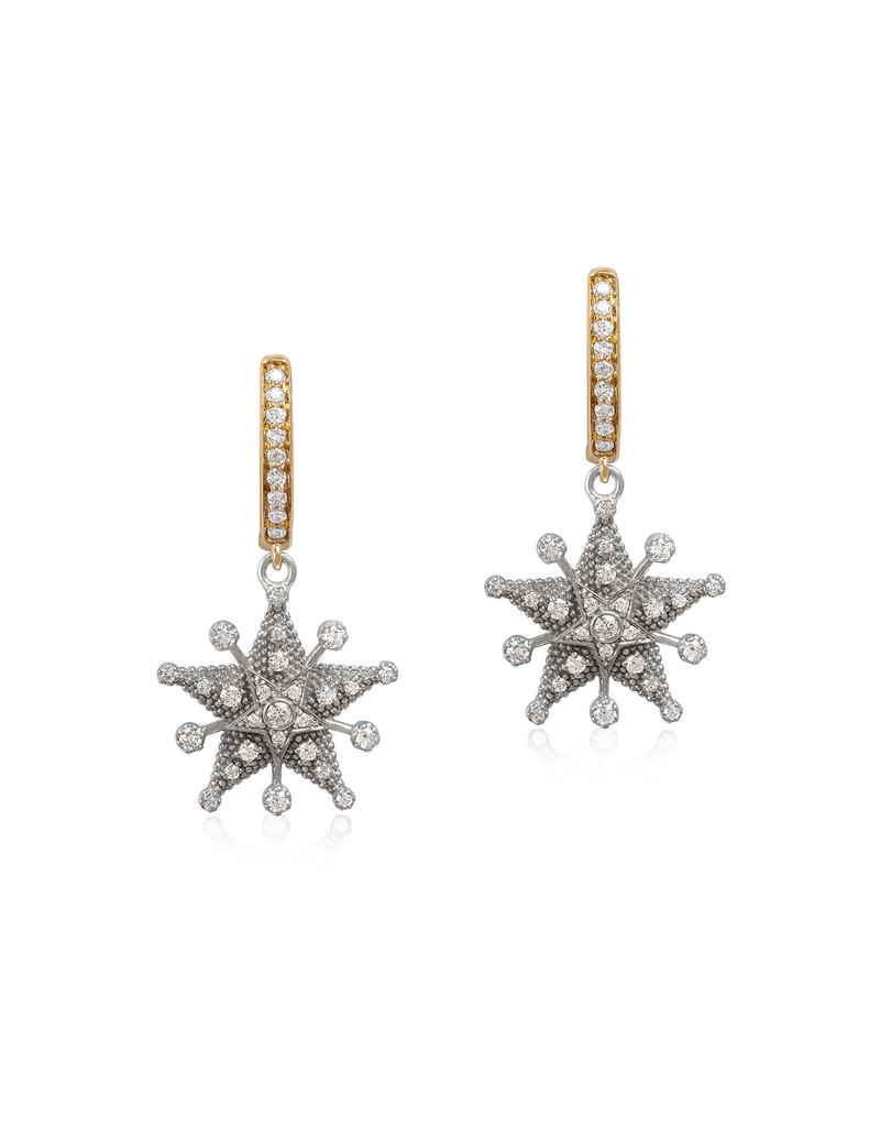 Starflake  1-Star Drop Dangle Earrings