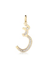 Spell My Love Arabic Charm س Yellow Gold